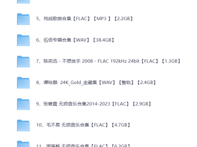10万首无损高品质音乐大合集
